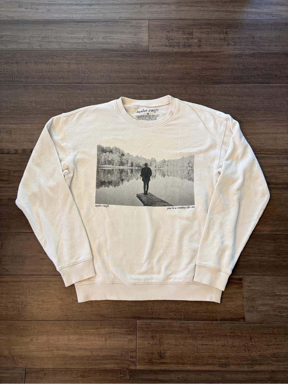 Taylor Swift Cowboy Like Me Cream Graphic Sweatshirt